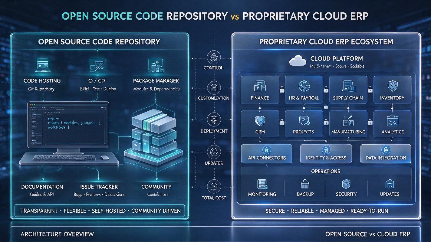 Open-Source ERP vs. Proprietary ERP: Total Cost of Ownership and Customization Analysis